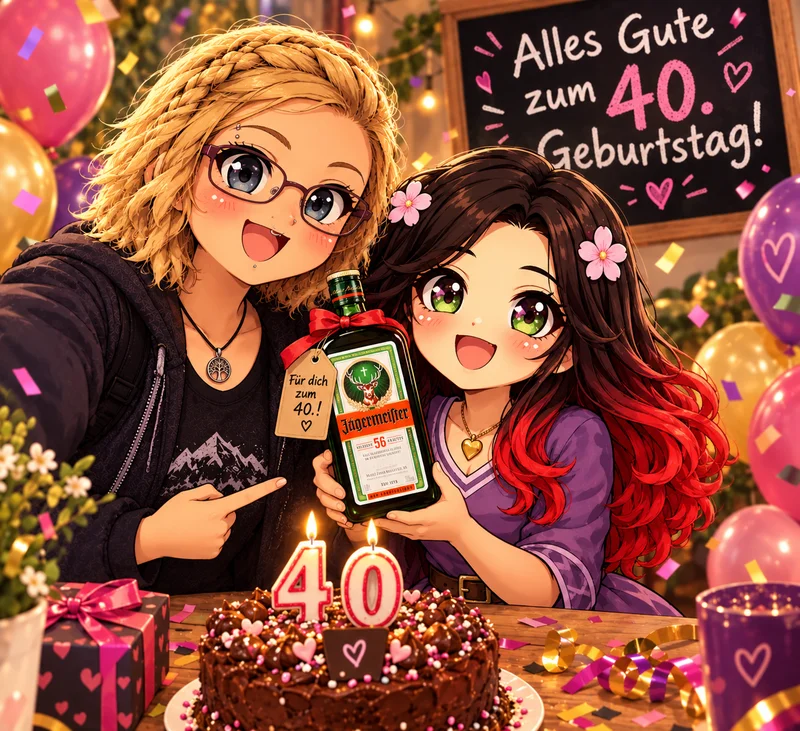 Von Niki gepostetes illustriertes Geburtstagsbild für Sasshi
