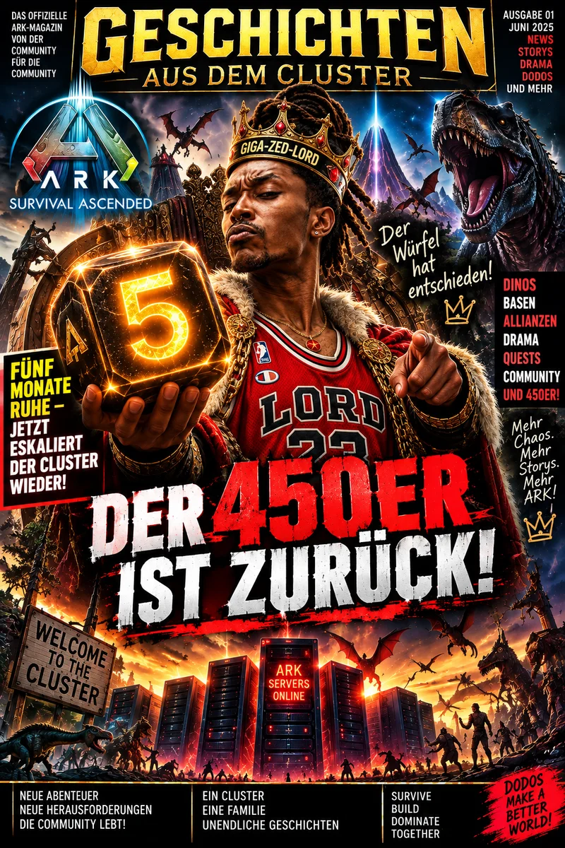 Scherzhafte Titelseite von Lords eigener Cluster-Zeitung